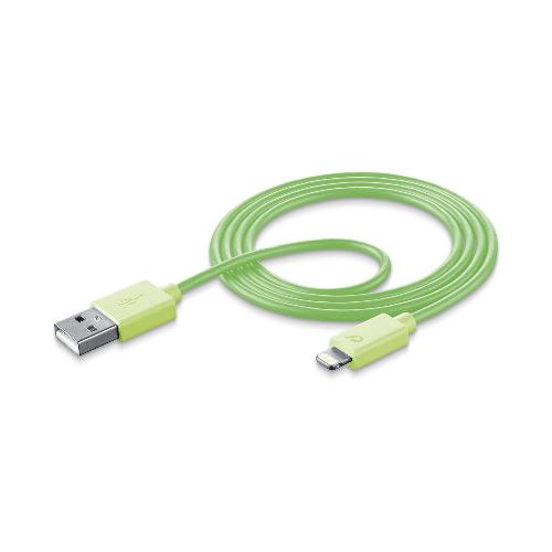 Cabo de Dados Cellularline Tipo A Lightning USB 2.0 1 mt Verde Online Sale