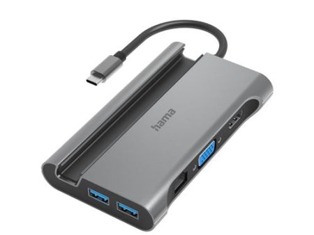 Hub USB-C Hama 3x USB-A 1xUSB-C 1xVGA 1xHDMI 1xLAN Cheap