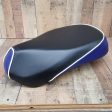 Sym Mio Seat Cover Black and Blue Carbon Fiber Supply