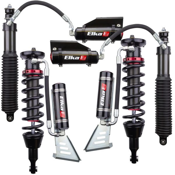 2003-2009 Toyota 4Runner Elka 2.5 Reservoir Front & Rear Shocks Kit - Stock Geometry Online Hot Sale