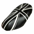 Piaggio Fly Seat Cover 50-150 Union Jack Black and White For Cheap