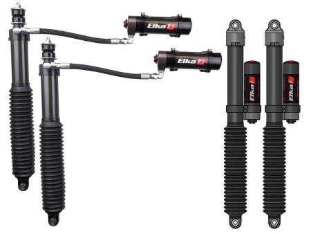 2017-2019 Ford F-250 4x4 Elka 2.5 DC Reservoir Front & Rear Shock Kit - Stock Geometry For Cheap