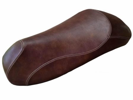 Vespa GTS GTV Euro gel Seat Cover Whiskey Brown French Seams Cheap