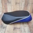 Sym Mio Seat Cover Black and Blue Carbon Fiber Supply