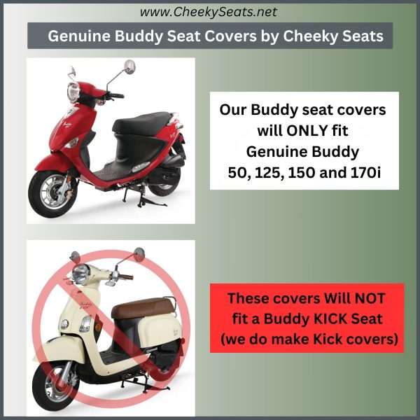 Genuine Buddy Black Tuck and Roll Padded Seat Cover Online Sale